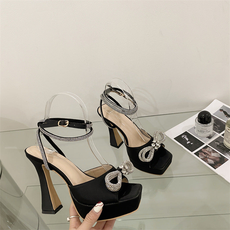 Chunky Thick Sole Waterproof Platform High Heeled Sandals For Women