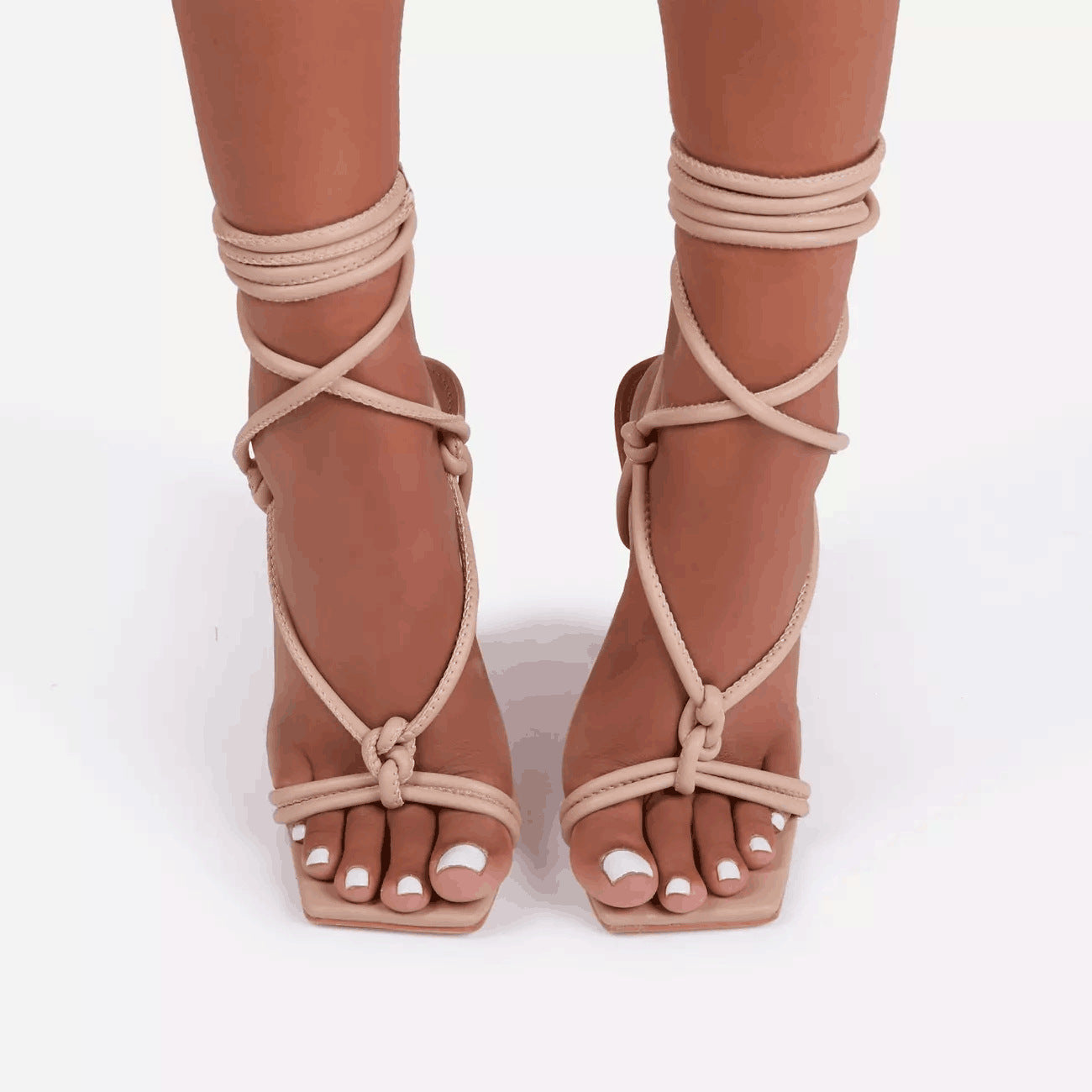High-Heeled Sandals With Square Head Fish Mouth Women