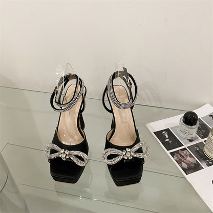 Chunky Thick Sole Waterproof Platform High Heeled Sandals For Women
