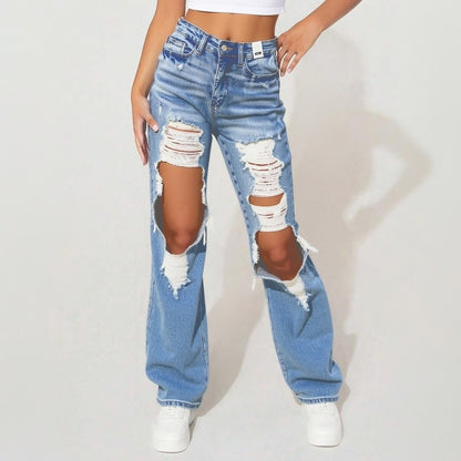 Women's High-Waist Jeans, Straight-Leg Ankle-Length Jeans In A Classic Style