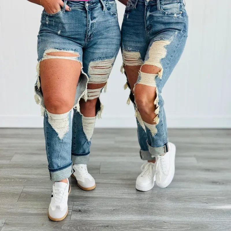 Women's High-Waist Jeans, Straight-Leg Ankle-Length Jeans In A Classic Style